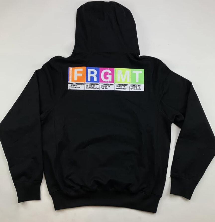 Fragment Design × Dover Street Market dsm frgmt hoodie black Fluro