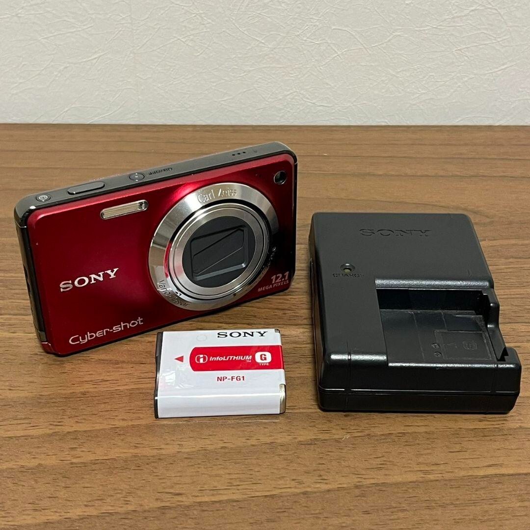 Sony Cyber-shot DSC-W270 Red 12.1MP Digital Camera w/Battery
