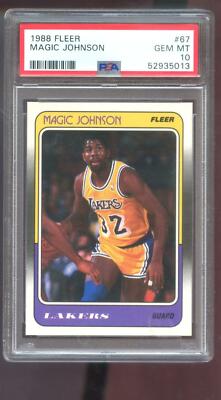 1988-89 Fleer #67 Magic Johnson PSA 10 Graded Basketball Card NBA