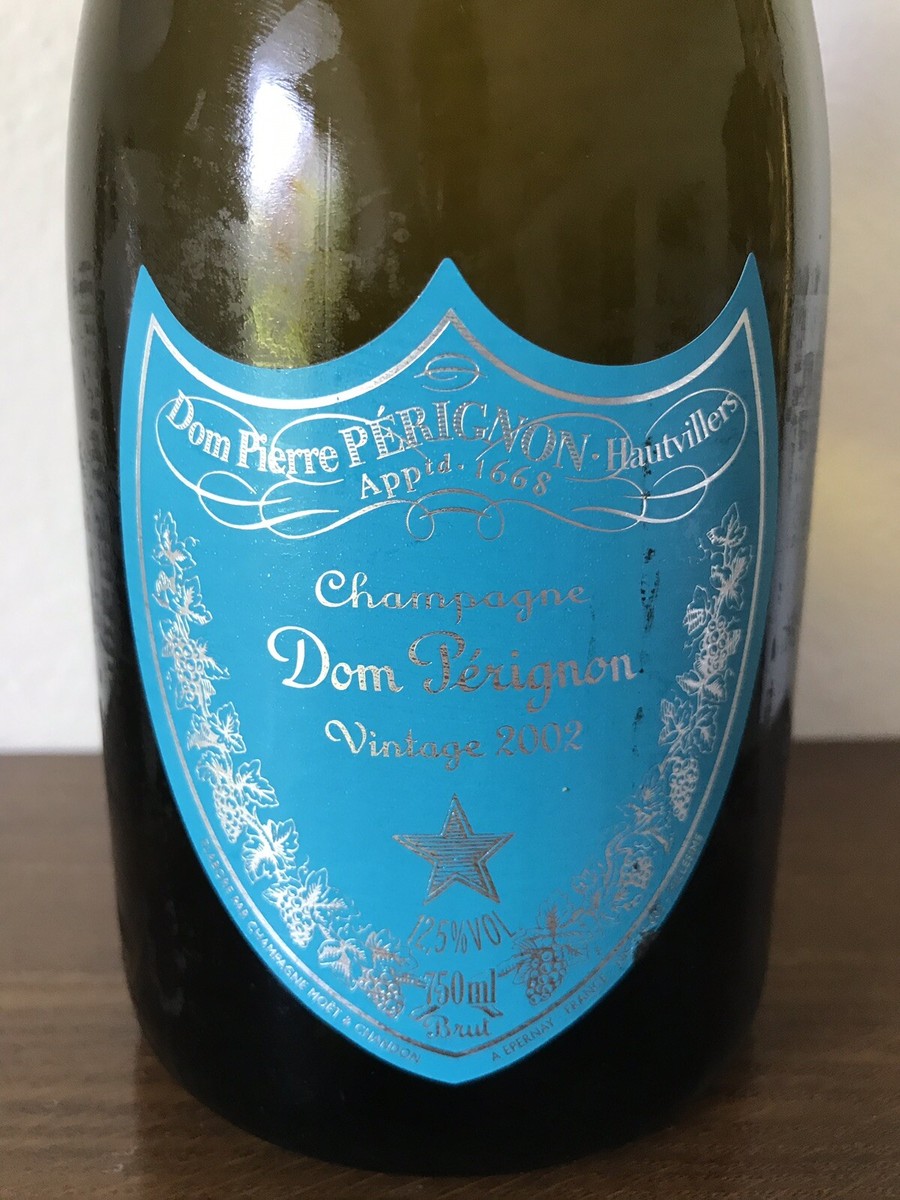 Champagne Dom Perignon 2002 Warhol Edizione Limitata Azzurro Blue