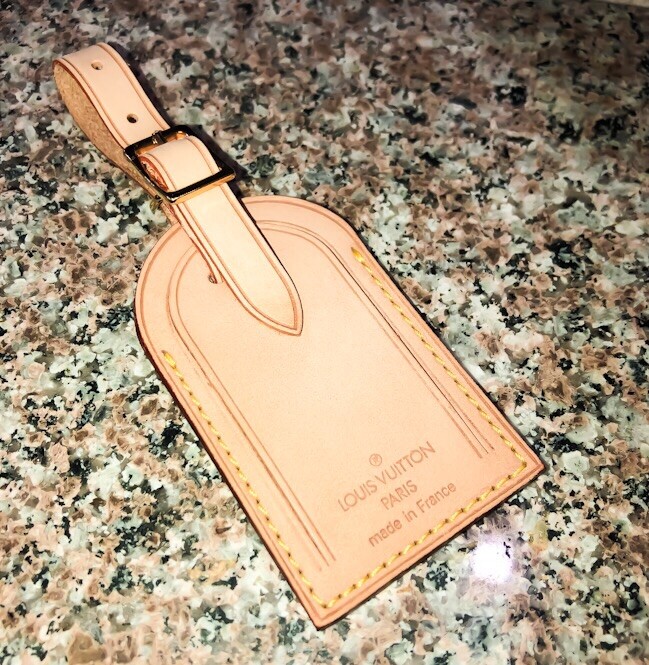 Authentic Louis Vuitton Leather Name Tag -ONE PIECE 🇫🇷 | eBay