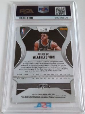 19-20Panini Prizm Q.WEATHERSPOON PSA 10