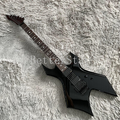Special Shape Warlock Extreme Black Electric Guitar 6String Solid