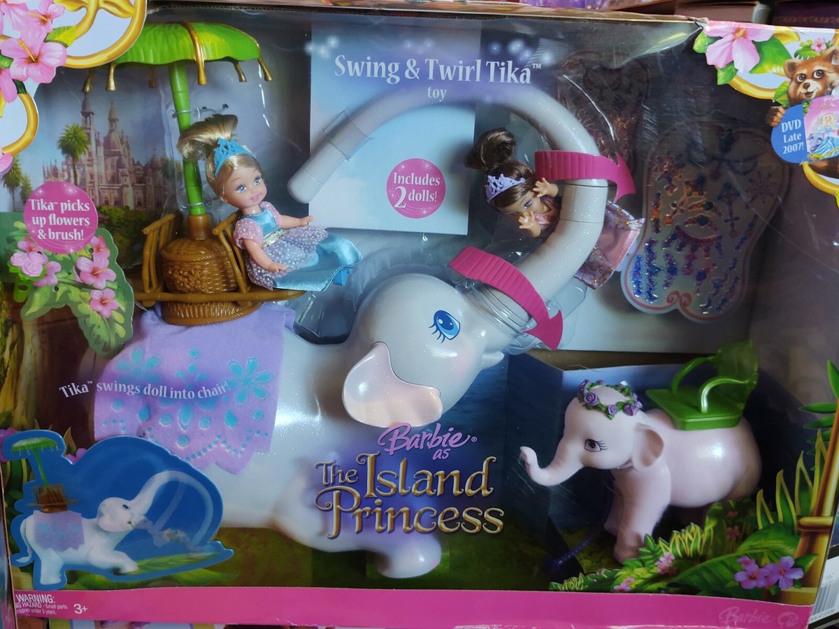 2007 Barbies as The Island Princess Swing & Twirl Tika Kelly with