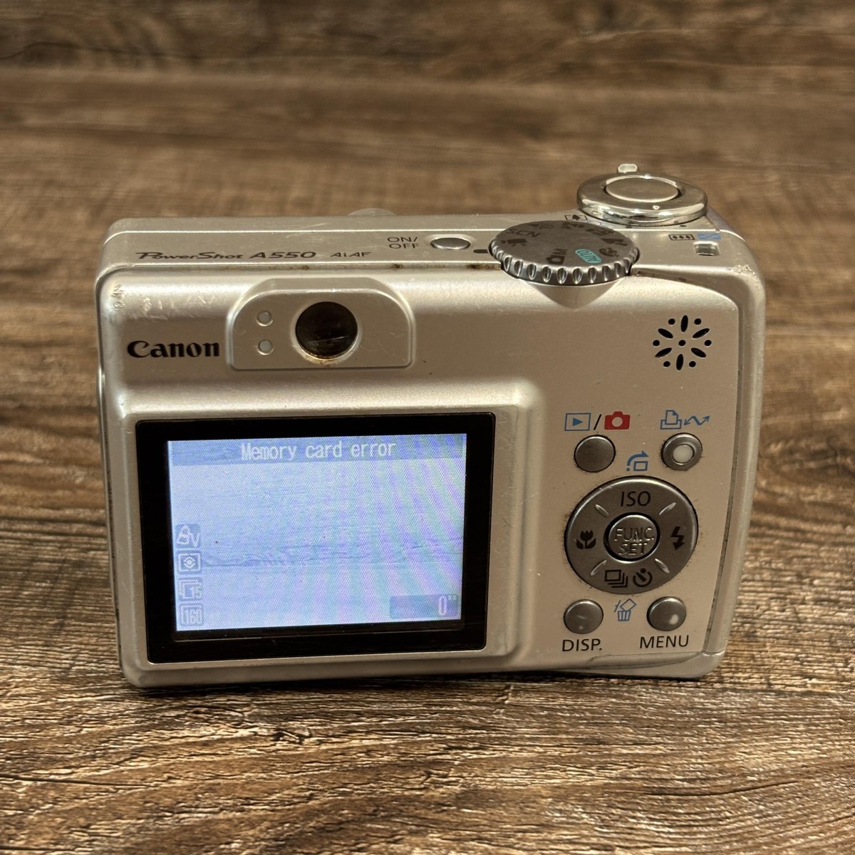 Canon PowerShot A550 Digital Camera 7.1MP 4x Zoom Silver Tested