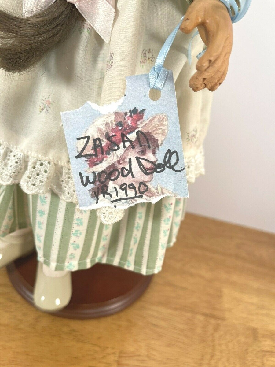 Vintage 1990 Beautifully Handcrafted Zasan Wood Doll | eBay