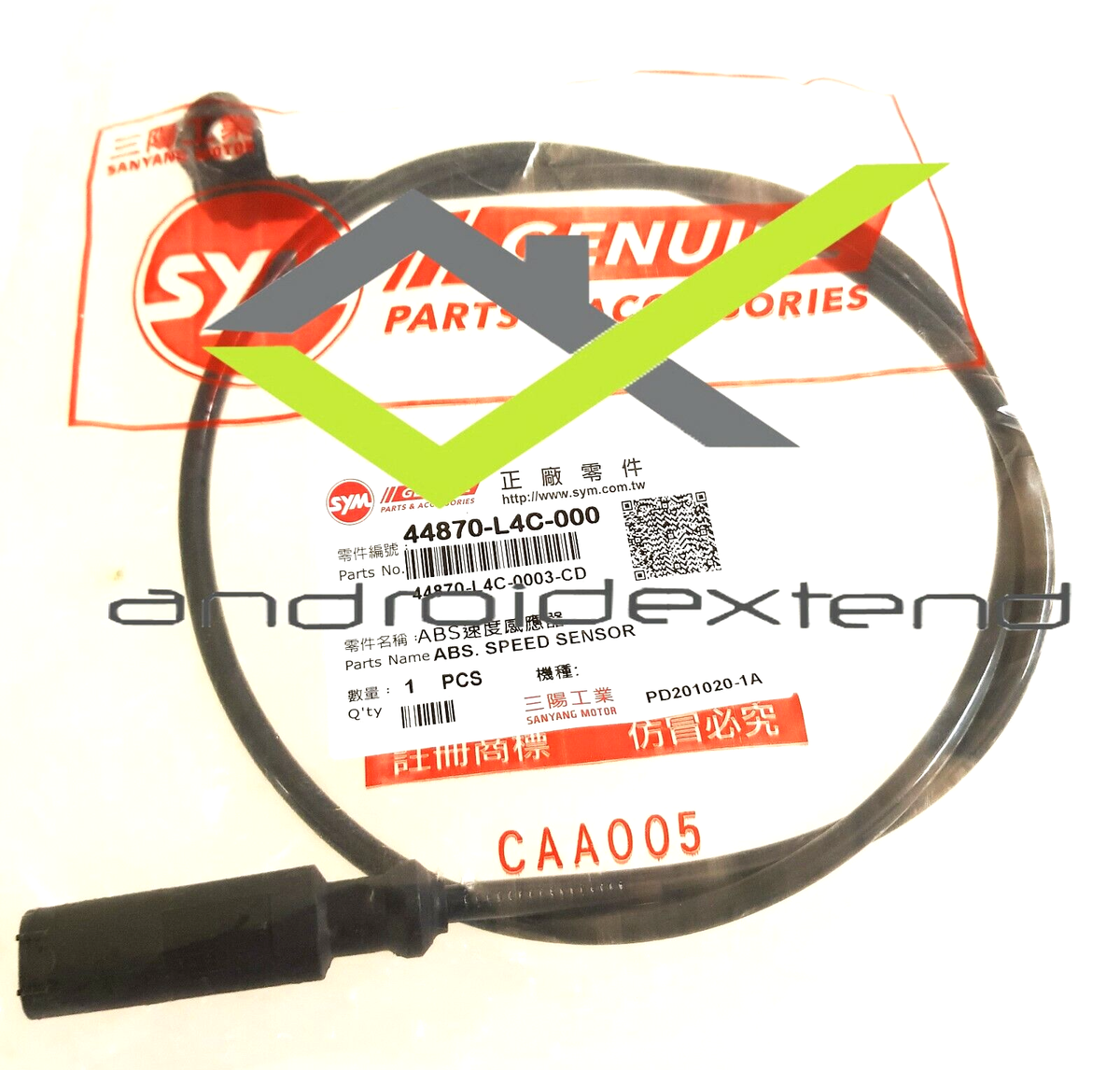 SYM MAXSYM400/600 GTS300 JOMAX300 SPEED SENSOR (with BLACK PLUG