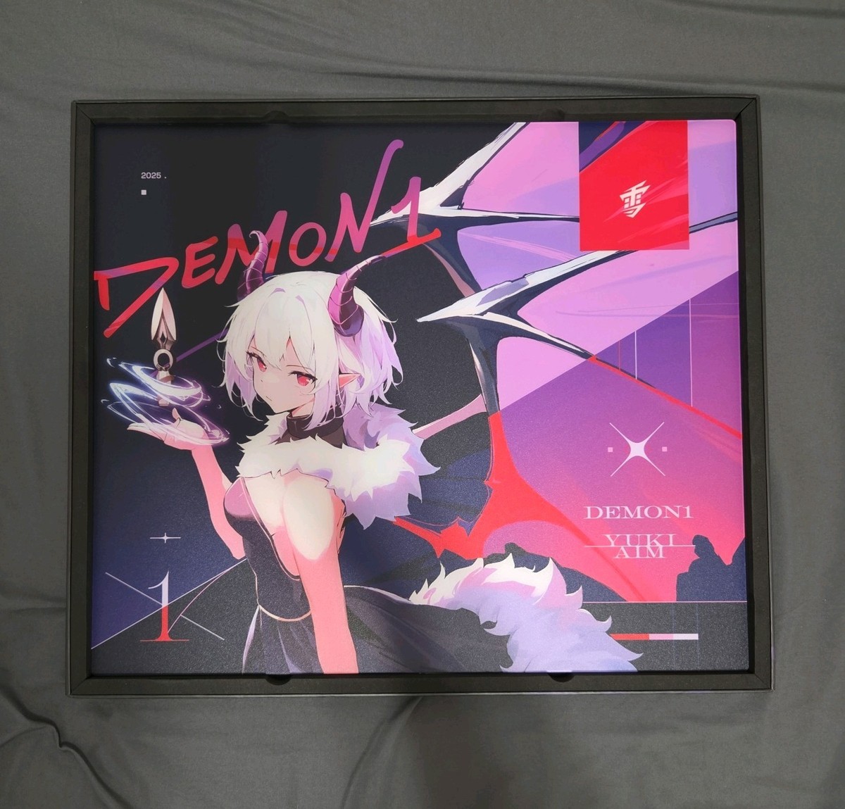 マウス・トラックボール YukiAim x Demon1 Glass Mousepad Yuki Aim x