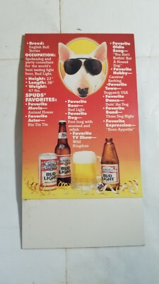 1987 Spuds Mackenzie the Original Party Animal Bud Light Bar