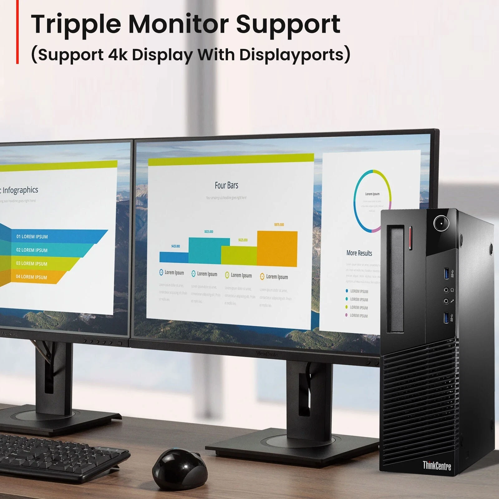 Lenovo ThinkCentre M82 Desktop Computer Intel i5-3rd 16GB 1TB Wi