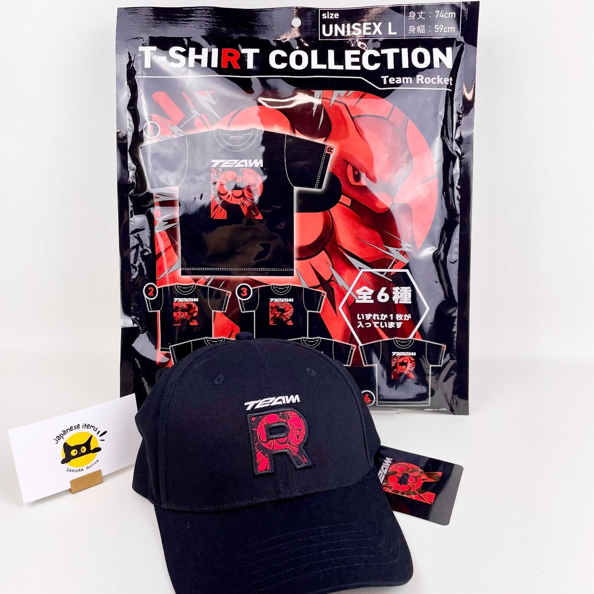 Pokemon Center Team Rocket T-Shirt Cap Set Unisex L 2025 Official