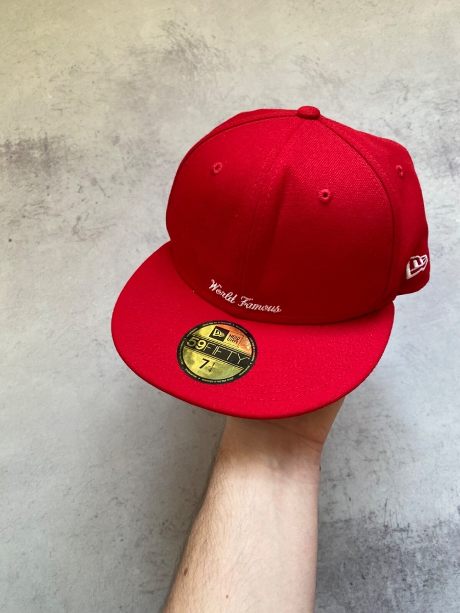 World Famous Supreme Reverse Box Logo New Era Fitted Hat | eBay