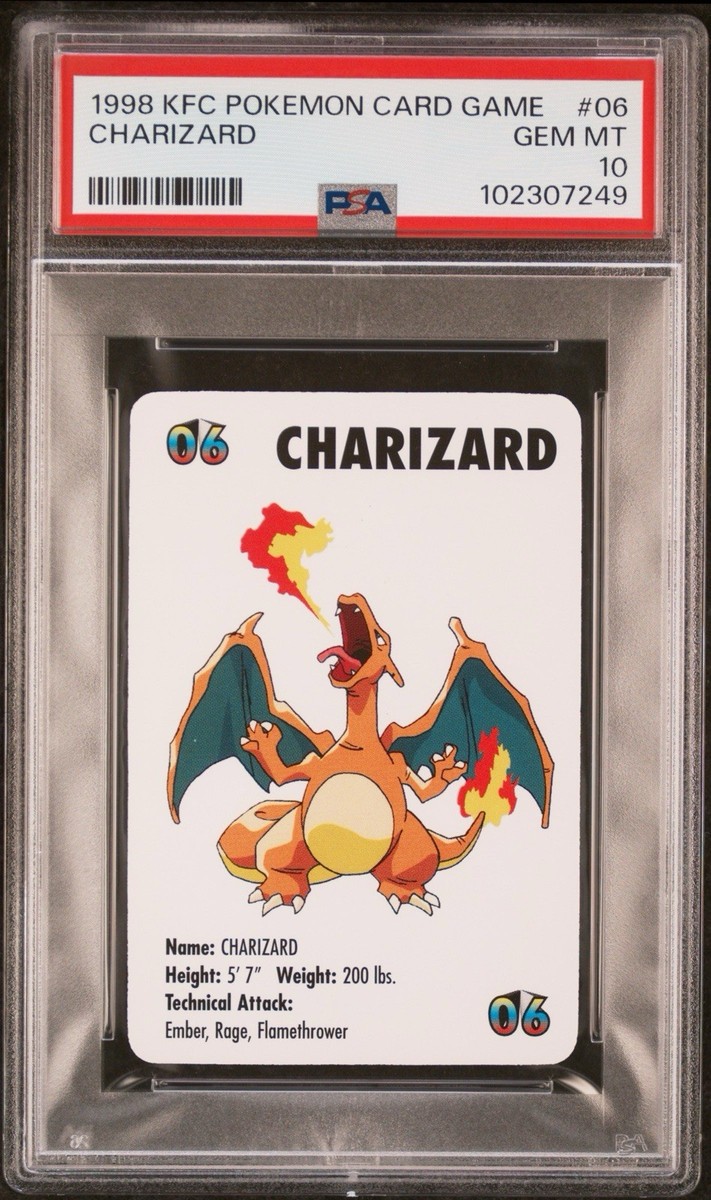 Charizard #06 Pokemon Trading Card Game Mini KFC 1998 Nintendo