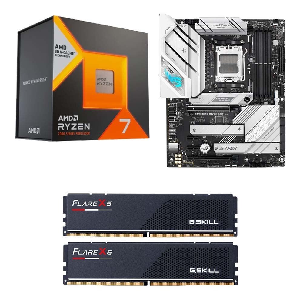 AMD Ryzen 7 7800X3D, ASUS B650-A ROG Strix Gaming WiFi, G.Skill