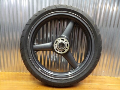 れなたんNO.6 95-97 Kawasaki Ninja ZX6R GRAY FRONT WHEEL RIM w TIRE