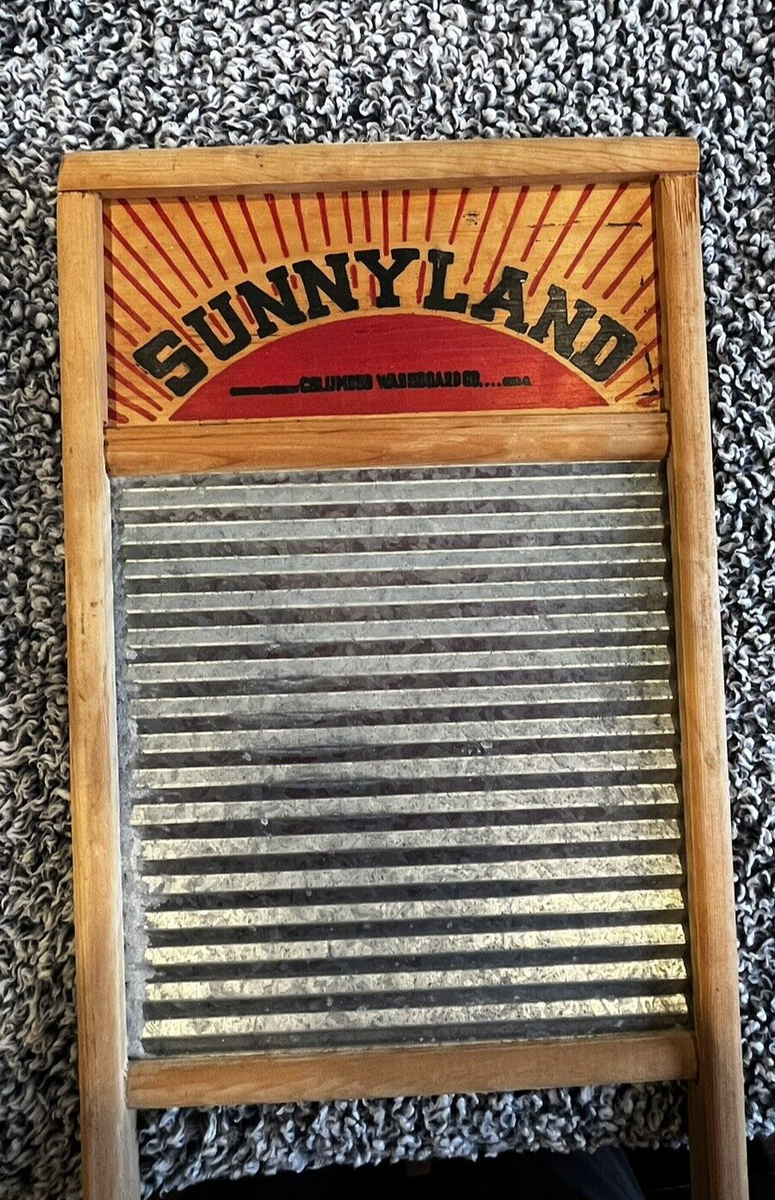 Vintage Sunny Land No 2090 Standard Family Size Columbus Washboard