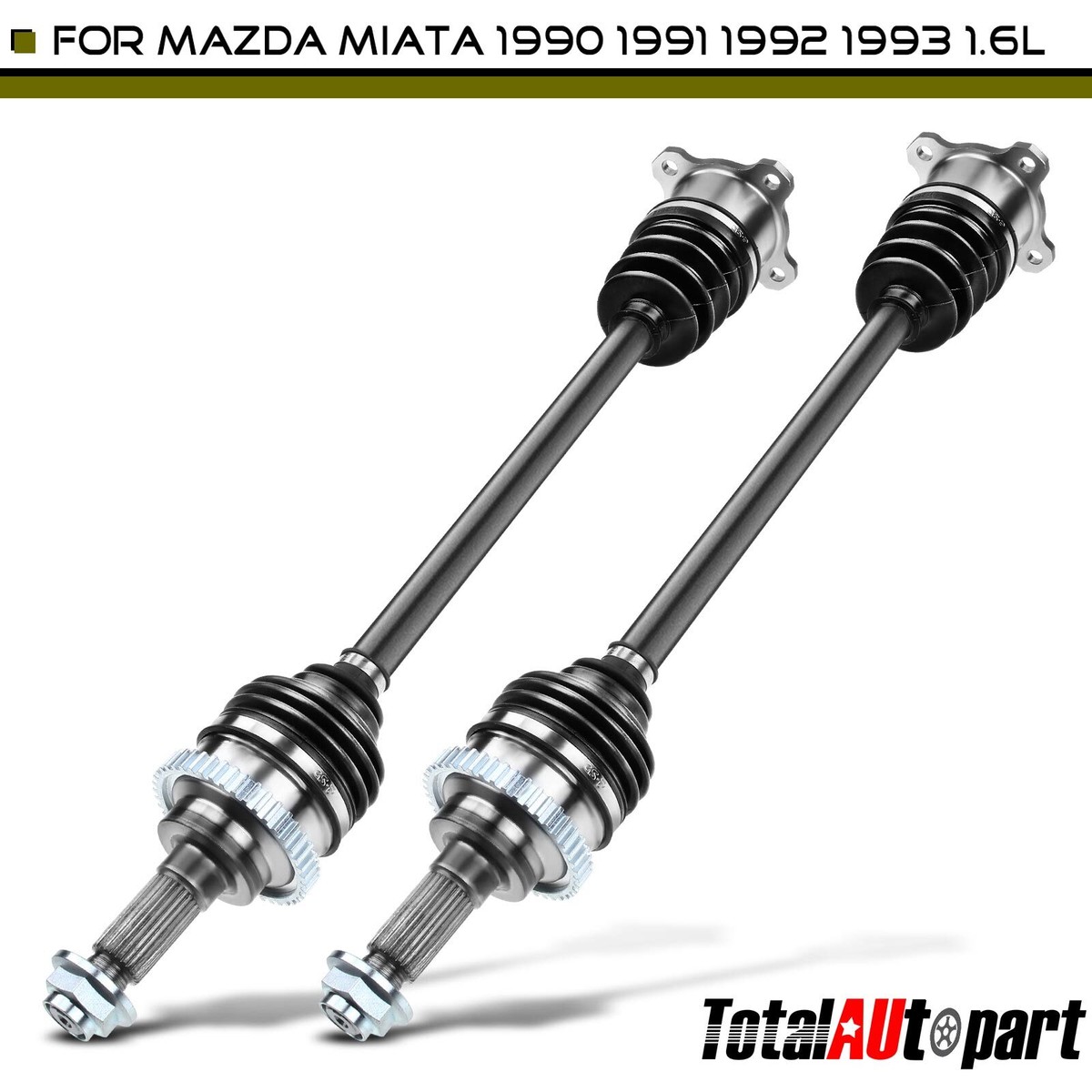 2x CV Axle Assembly for Mazda Miata 1990-1993 1.6L 4-Wheel ABS