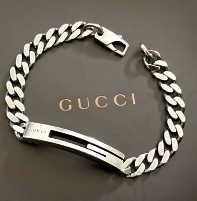 GUCCI シルバー 925 ブレスレット 925 Sterling Silver Interlocking G