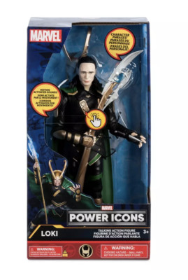 Disney Parks Marvel Loki Power Icons Talking Action Figure New