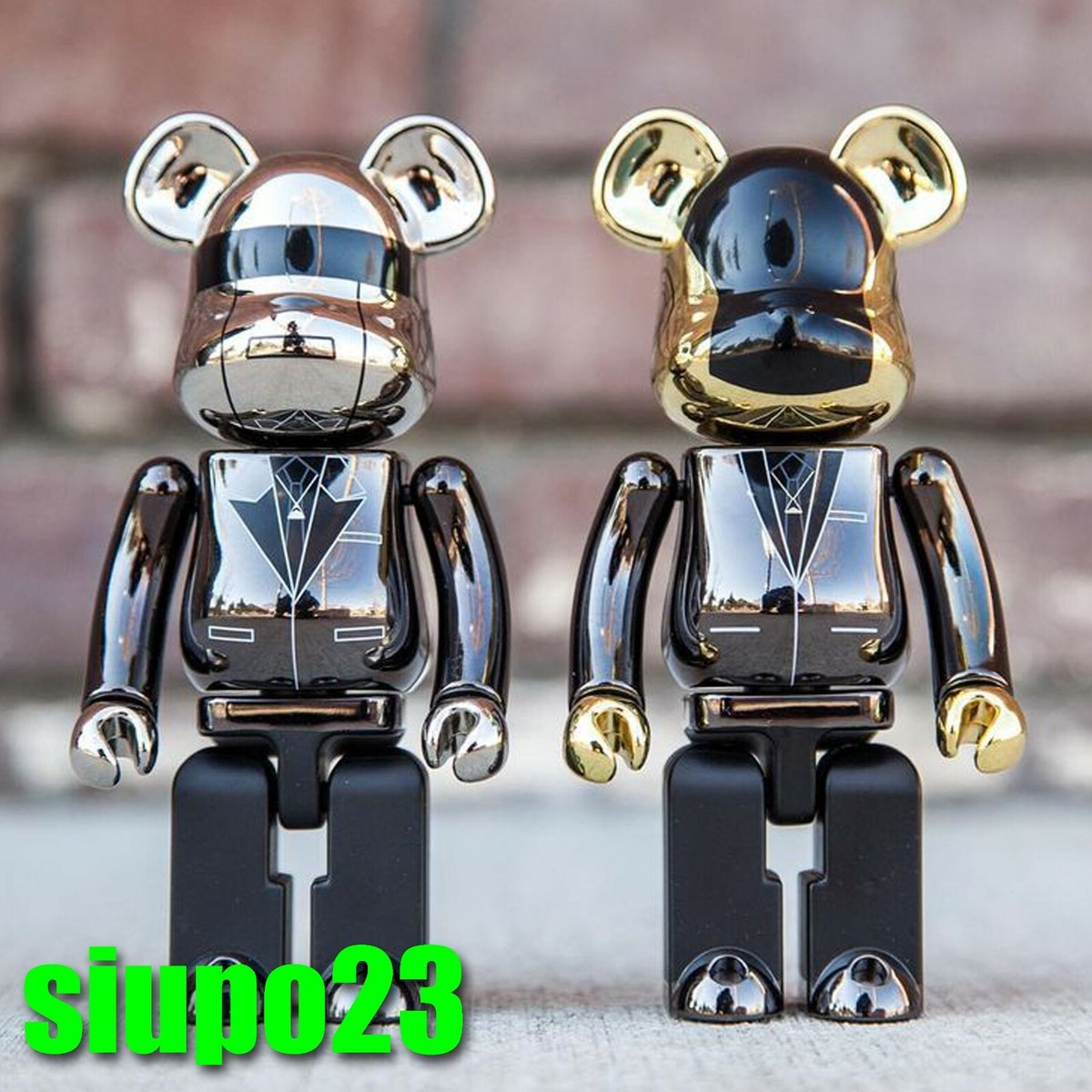 MEDICOM TOY BE@RBRICK DAFT PUNK WHITE SUITS Ver 400% 2PACK