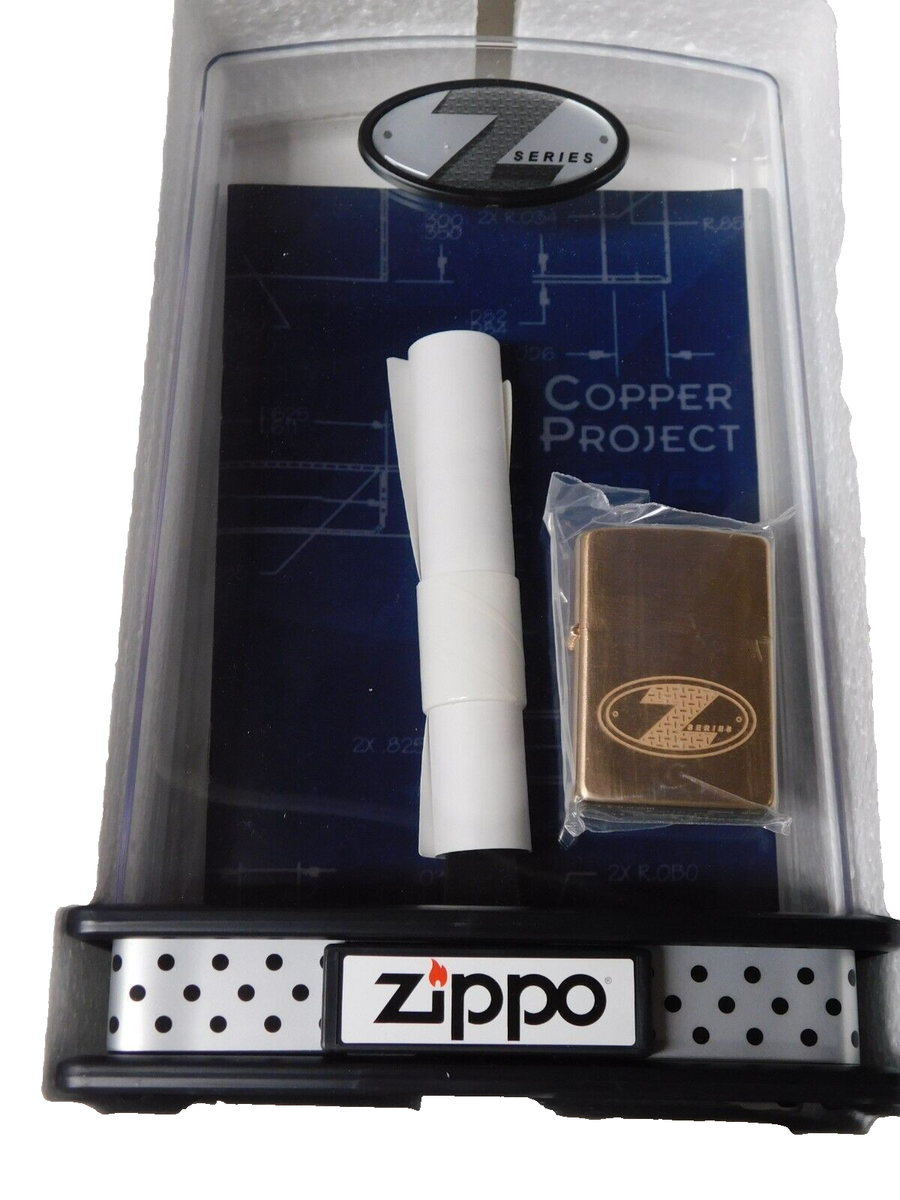 ZIPPO COPPER PROJECT Z LIGHTER LIMITED EDITION NUMBERED SHOW CASE