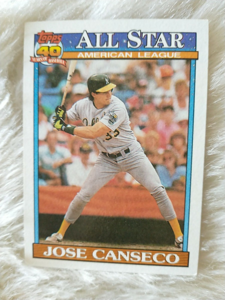 1991 Topps 40 YEARS of BASEBALL A.L. ALL-STAR Jose Canseco #390 | eBay