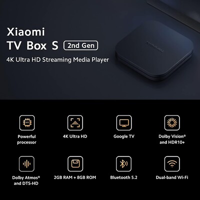 Xiaomi TV Box S 2nd Gen - 4K Ultra HD Streaming Media Player w
