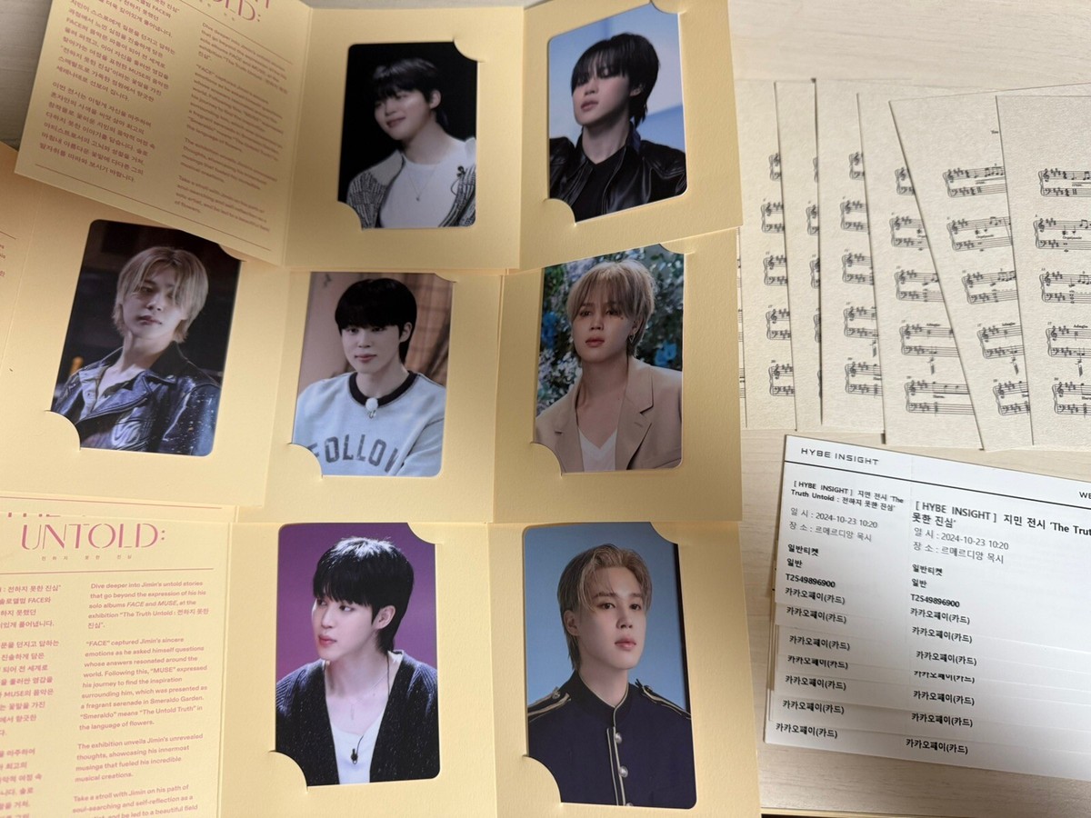 FULL SET‼️Jimin TRUTH UNTOLD Exhibition Random Photo Card + Music