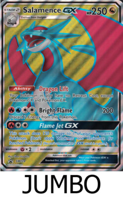 Pokemon SALAMENCE GX SM139 SM BLACK STAR PROMO CARD (Jumbo