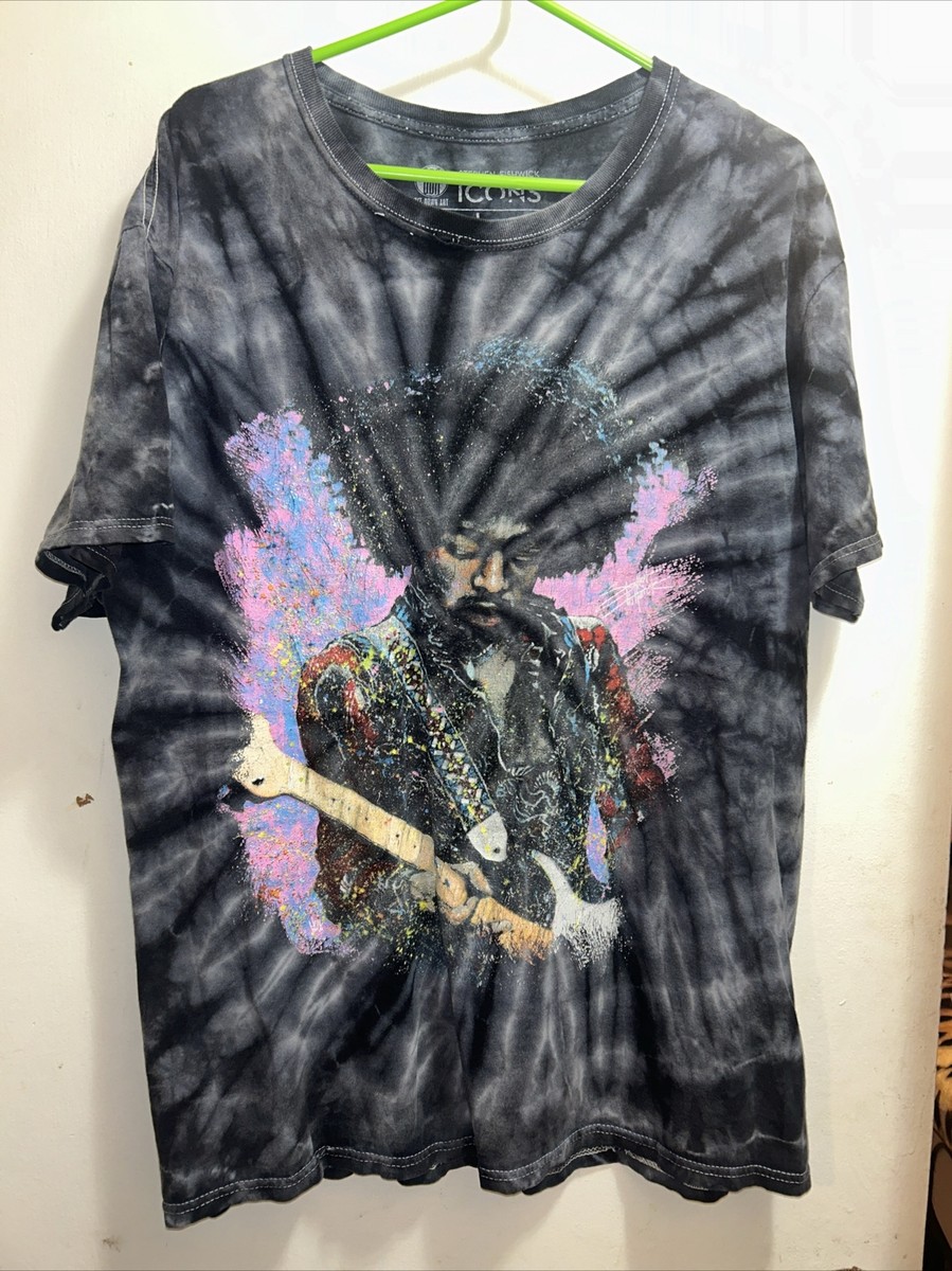 Jimi Hendrix Stephen Fishwick タイダイ染め加工 T