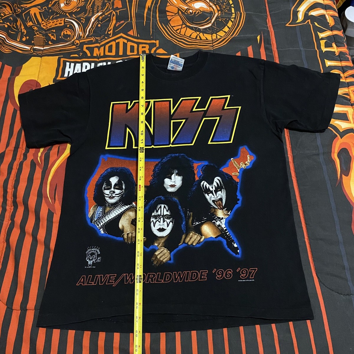 Vintage KISS ROCK & RULE THE WORLD Alive / Worldwide 96 97 T-shirt