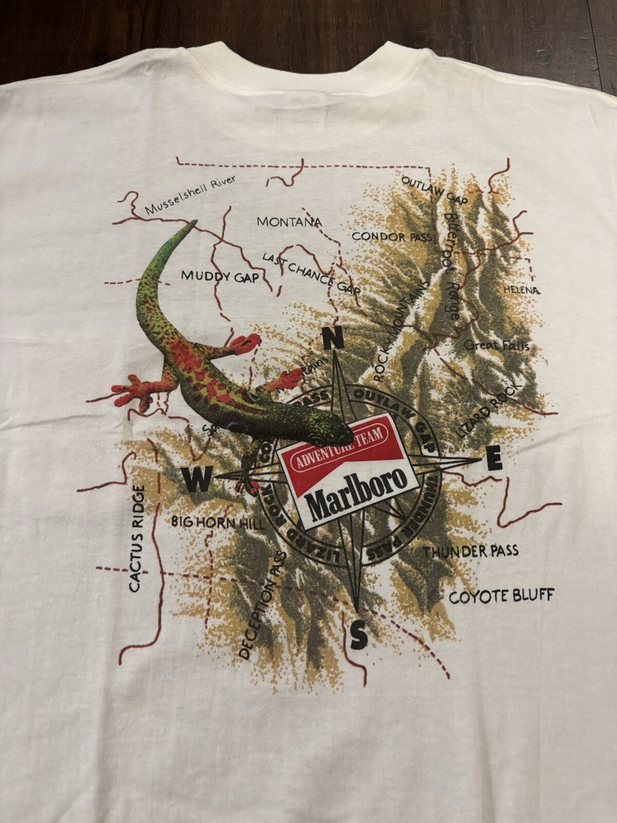 Vintage 90s Marlboro Adventure Team Lizard Rock Pocket T-Shirt