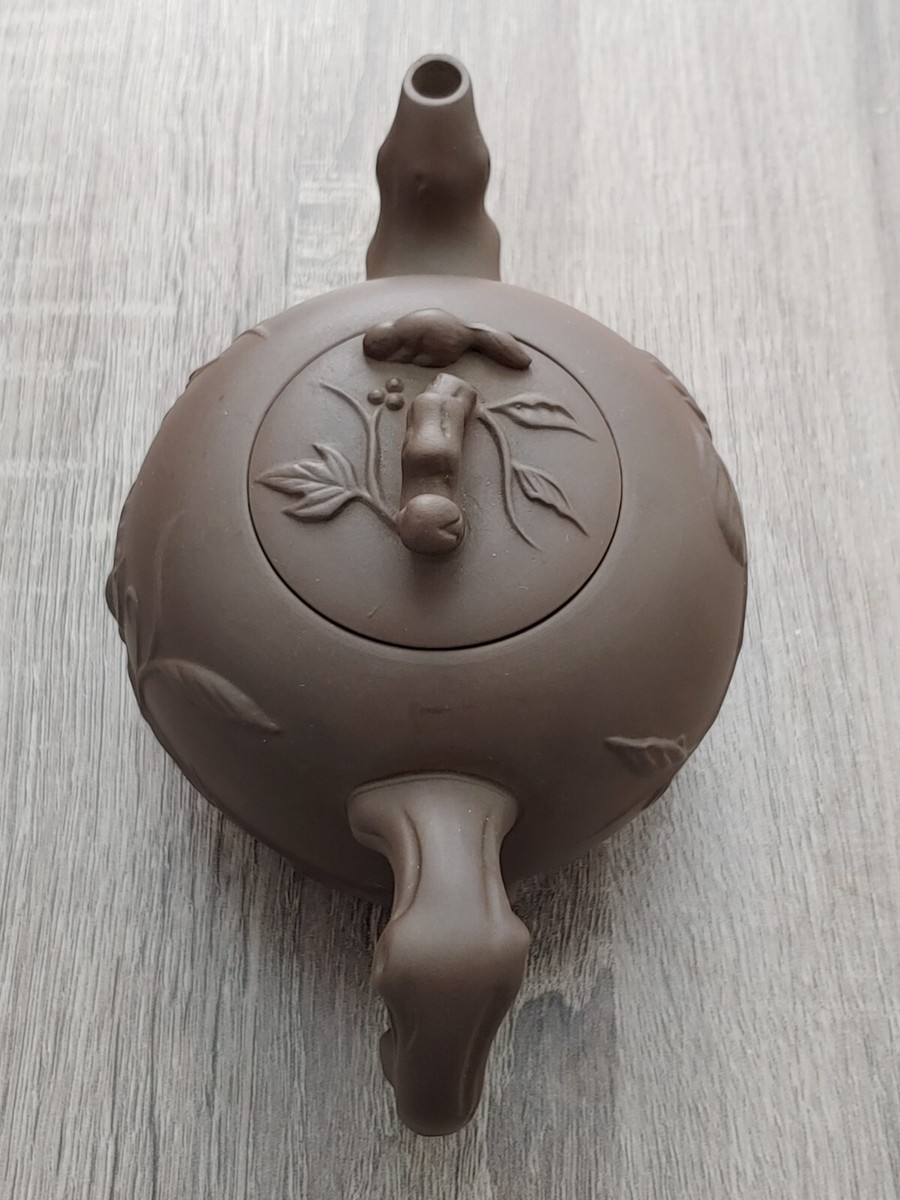 台湾满月圆宜兴紫砂壶乌泥蔓藤壶Taiwanese Joyce Chen China Yixing