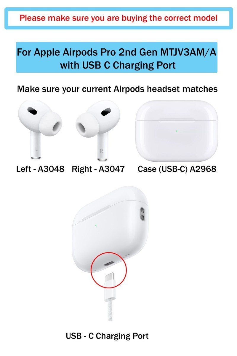 Apple AirPods Pro 2nd Generation USB-C Replacement Left Side Only