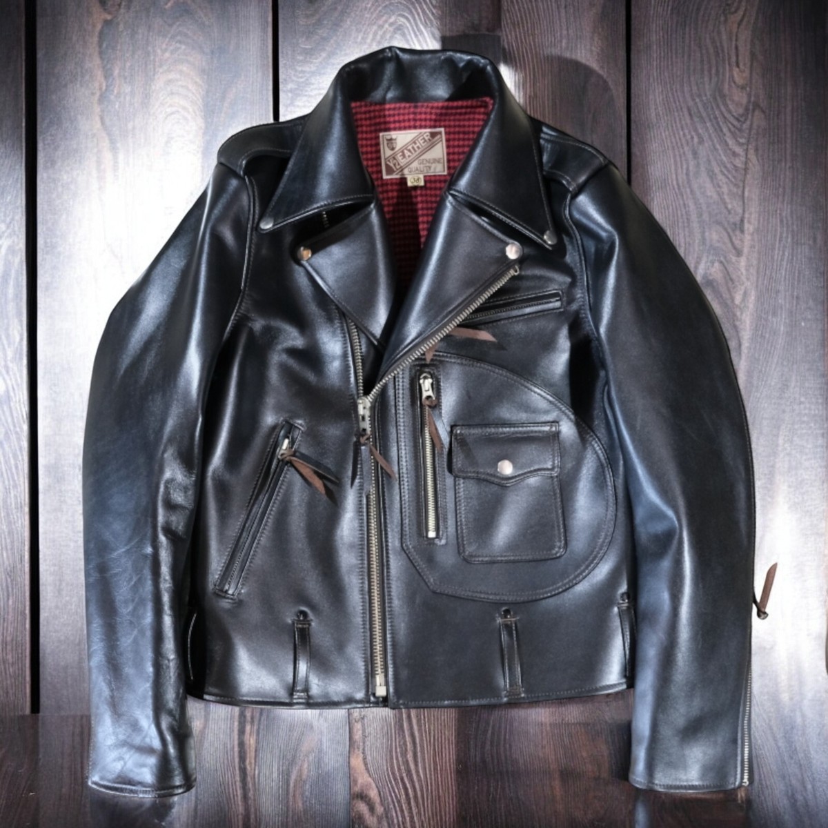 Y'2 Leather HR-55 Horsehide 1.3mm D-Pocket Double Rider Jacket