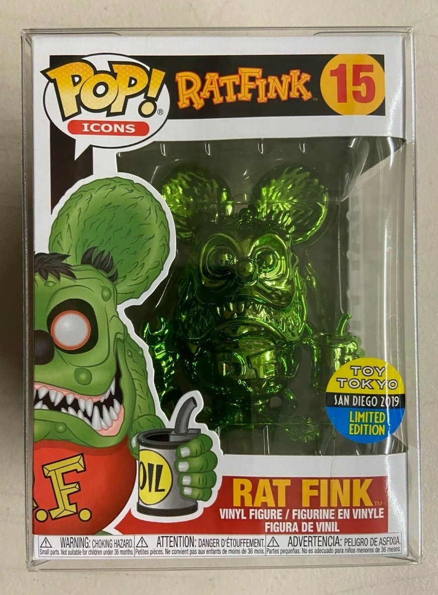Funko Pop Icons Rat Fink Green Chrome 2019 SDCC Comic Con