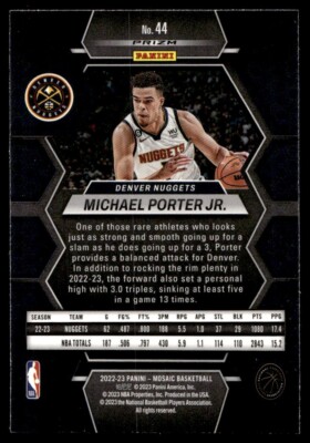 その他 Michael Porter Jr. RC Silver Prizm 2022-23 Panini Mosaic