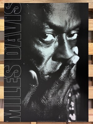 Miles Davis hands to face portrait, Super Rare vintage UK Import