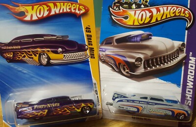 Hot Wheels '49 Drag Merc 1:64 Lot of 2 1949 Mercury Purple with