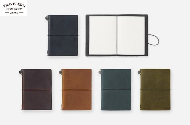 midori TRAVELERS Notebook STARTER KIT Passport Size Black Brown