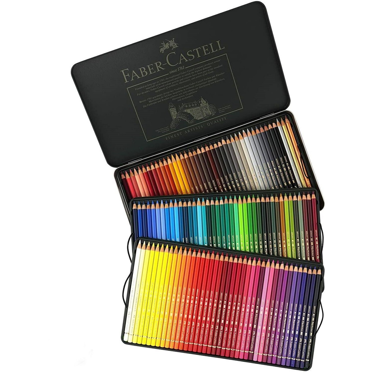 120 Colours Faber Castell Polychromos Pencils Tin Set Drawing