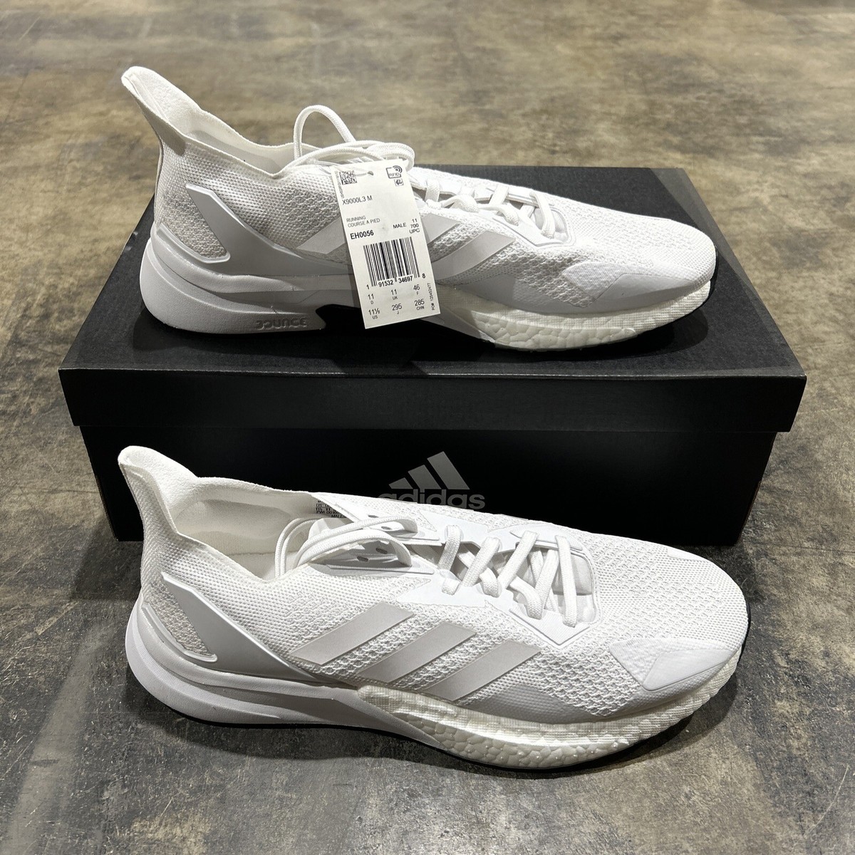 adidas Men's X9000L3 Running Shoe EH0056, White/Crystal White/Grey