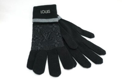 LOUIS VUITTON M73470 Gon Mai Monogram Eclipse gloves Glove wool