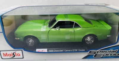 1968 CHEVROLET CAMARO Z/28 GREEN by MAISTO 1:18 BRAND NEW IN BOX