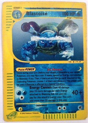 POKEMON CARD 2002 NINTENDO EXPEDITION : BLASTOISE STAGE 2 100HP
