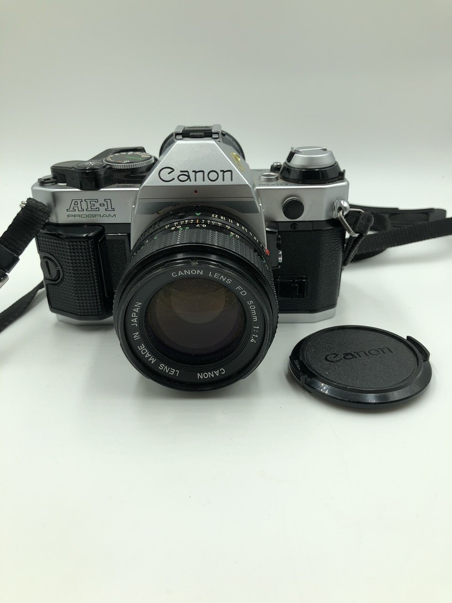 Canon AE-1 program 35mm film camera With Canon Fd 50mm f/1.4 Lens
