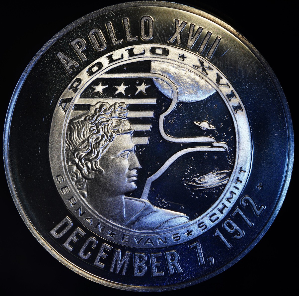 1972 Apollo XVII Astronaut US Space Program Franklin Mint 925