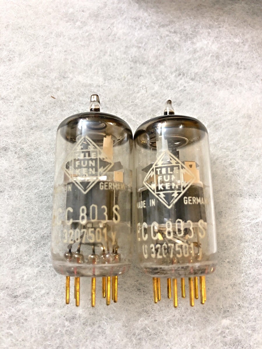 Telefunken ECC803S 12ax7 E83CC ECC83 Gold Pins NOS NIB Matched