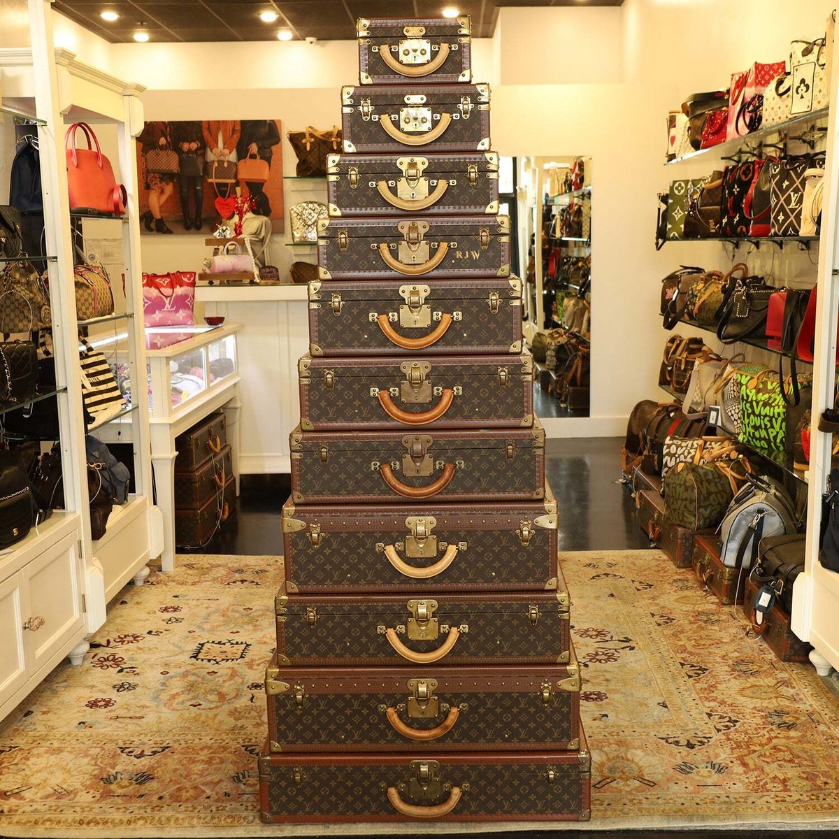 Louis Vuitton Vintage Monogram Canvas Alzer 11 Piece Hard Case