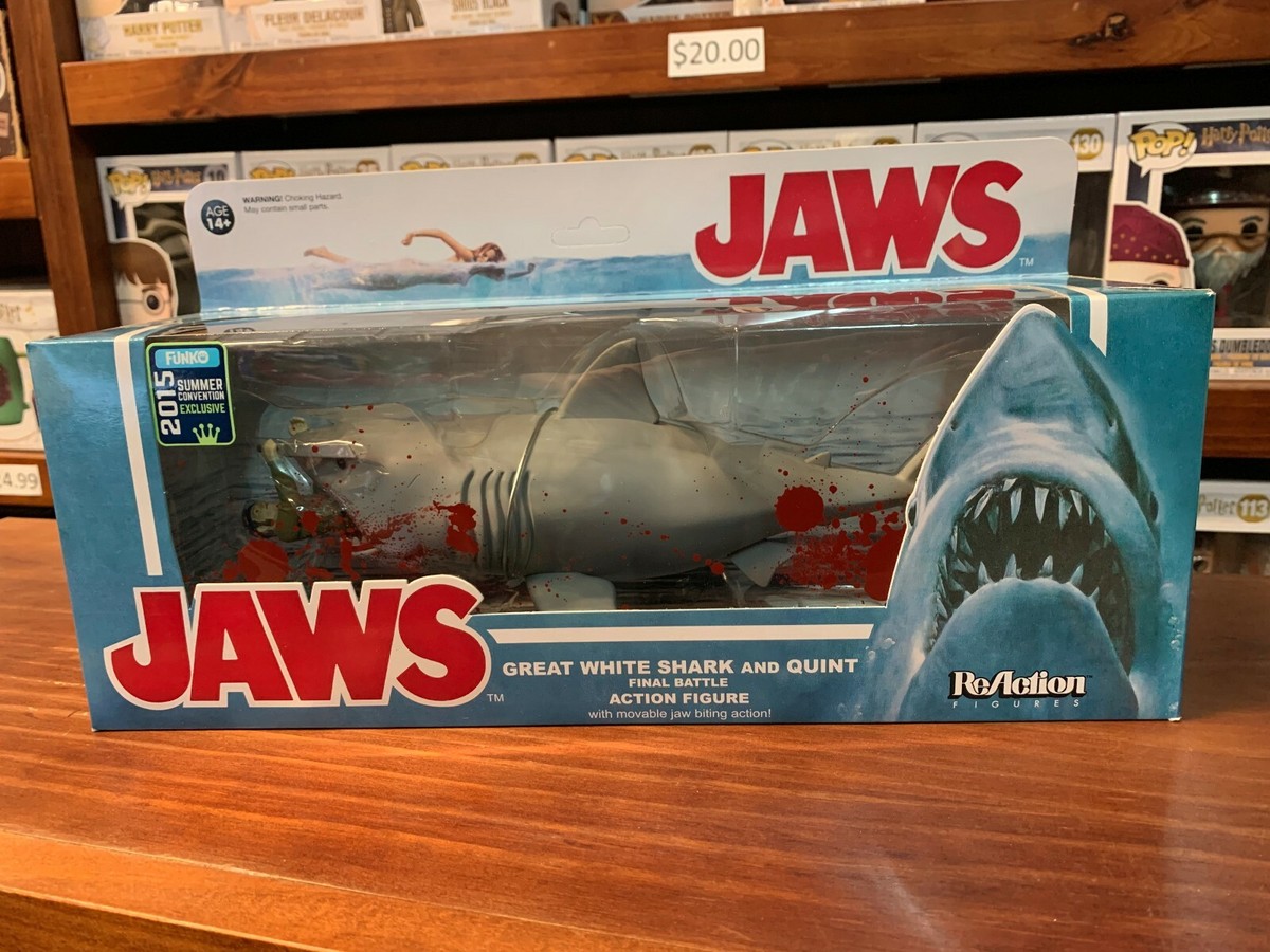Funko ReAction JAWS Great White Shark and Bloody Quint Final